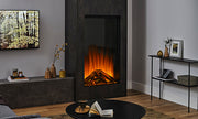 Tall Vertical British Fires Knightwood Insert Built In Media Wall Electric Fire 1-2-3 Sided